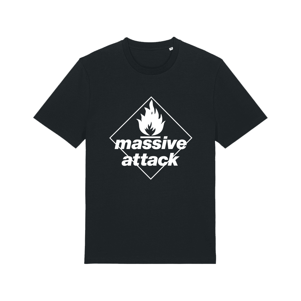 輸入Tシャツ Massive Attack 新品 00s Massive Attack スクエアロゴTシャツ 黒 表記(XL) | niche