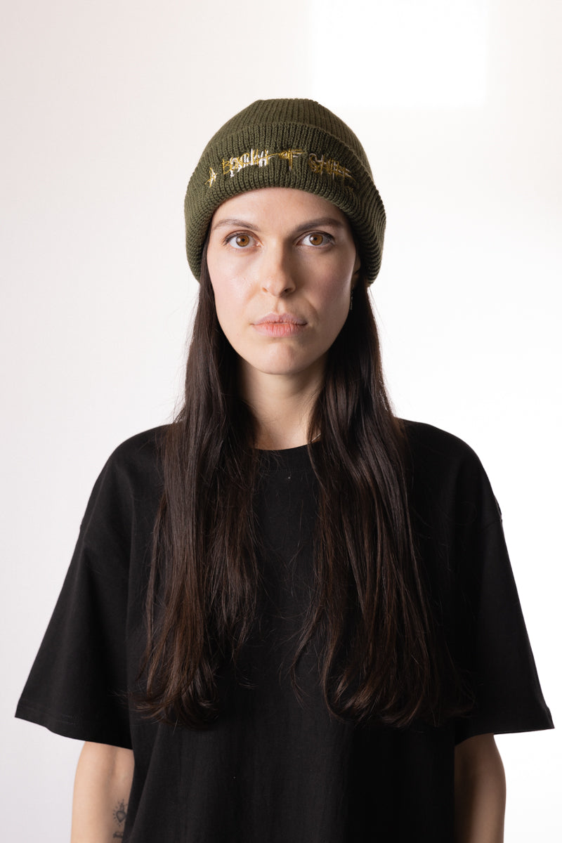 Khaki beanie